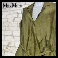 MaxMara マックスマーラ マキシ丈ワンピース リネン イタリア製 L