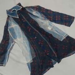 N様専用★Y's★シースルーシャツ★ネイビーのサムネイル