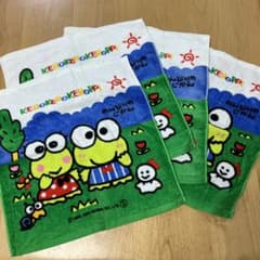 新品未使用　ケロケロケロッピ　ハンドタオル　４枚セット　難ありのサムネイル