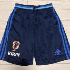 adidas サッカー日本代表 ハーフパンツ ネイビーサイズSのサムネイル