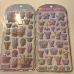 Monchhichi COTTON PUFFY シール 2種セットのサムネイル