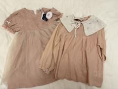 cottoli レースワンピース110cm＆刺繍襟ブラウス 1202点セットのサムネイル