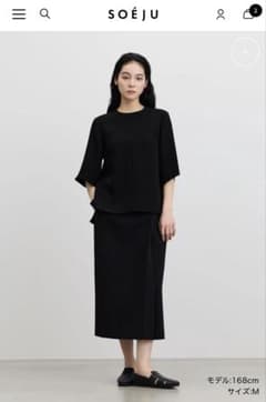 ストレッチファインロングタイトスカート BLACKサイズ:L - メルカリ