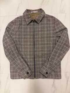 ZARA チェック柄 ジップアップ ジャケット Lのサムネイル