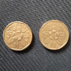 シンガポール 1988⋅1990年 1ドル硬貨 2枚セット - メルカリ