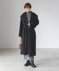 ✨美品✨ノーブル 定価69,300円 Super160sリバーワイドカラーコート ✨美品✨ノーブル 定価69,300円 Super160sリバーワイドカラー