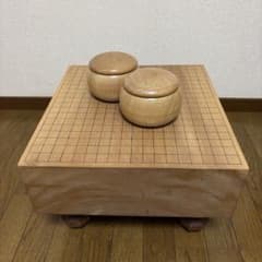 蛤碁石 那智黒 囲碁セット 脚付き碁盤 碁石 白180 黒181 碁笥 へそ有り