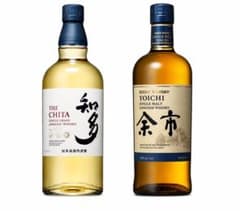 サントリー 知多 ニッカ 余市 ウイスキー 2本セット - メルカリ