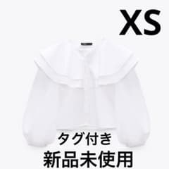 ZARA ポプリン　シャツ　フリルのサムネイル