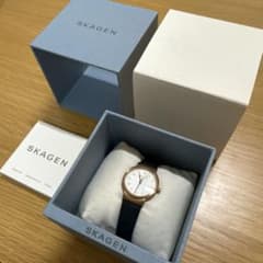 スカーゲン　ANCHERアンカー/クォーツ腕時計/アナログ/レザー