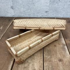 昭和レトロ 竹製 竹細工 竹籠 おにぎりケース お弁当箱 ランチケース