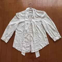 シャツ　ブラウス　カットソー　水玉　七分袖のサムネイル
