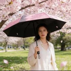 【新品】自動開閉機能付き晴雨兼用傘 ローズピンクのサムネイル