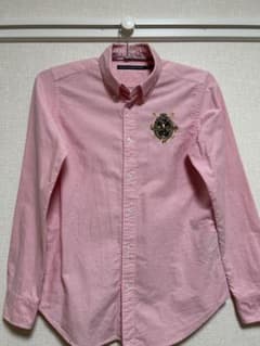 Ralph Lauren Sport 長袖シャツ ピンク　刺繍ロゴ サイズ8のサムネイル