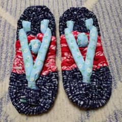 訳あり　ハンドメイド　布ぞうり布草履　23cm 19番のサムネイル