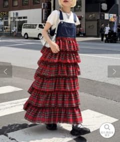 フリルティアードジャンパースカート wclosetのサムネイル