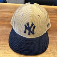 NEW ERA ニューヨークヤンキース コーデュロイ キャップ 7 1/4のサムネイル