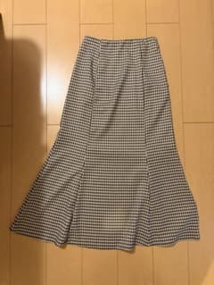 ギンガムチェック ロングフレアスカートのサムネイル