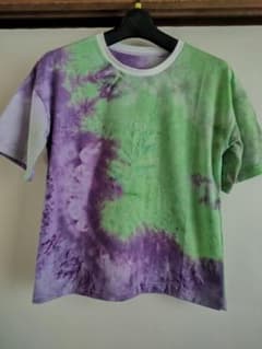 タイダイ Tシャツ 緑と紫のサムネイル