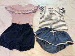 ベビー服 トップス ショートパンツ 4点セットのサムネイル