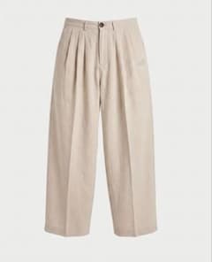 FEELS. LINEN TWO-TUCKED SLACKS BEIGEのサムネイル