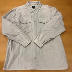 ZARA コーデュロイ 長袖シャツ(ジャケット) ライトグレー Lのサムネイル