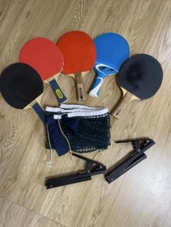卓球ラケット5本セット STIGA DUNLOP ネット付きのサムネイル
