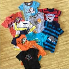 まとめ売り carter's 60 ロンパース 9枚＋オマケTシャツのサムネイル