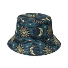 【パリスガーデン様用】［新品］大人気！再入荷　バケットハット　ネイビー　月と太陽のサムネイル