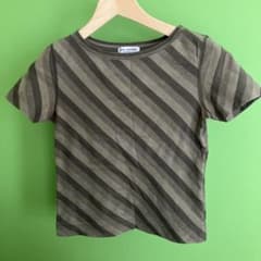 MARC JACOBS LOOK 半袖 Tシャツ オリーブ ストライプ　チビTのサムネイル