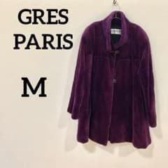 【GRES PARIS】ベロア調 ロングコート パープル GRES PARIS】ベロア調 ロングコート パープル - メルカリ