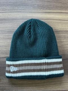 New Era ニット帽 グリーン ボーダーのサムネイル