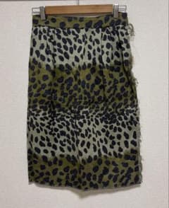 SALE】MADISONBLUEレオパード柄タイトスカート グリーン - メルカリ