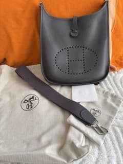 Hermès エブリンPM □J刻印 グラファイト系グレー 希少 - メルカリ