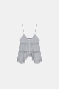 ZARA レース切り替え キャミソールのサムネイル