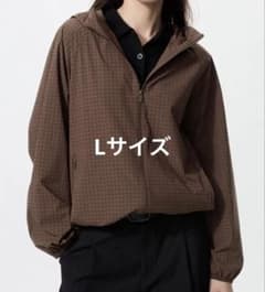 新品】ユニクロ ポケッタブルUVカットパーカー ダークブラウン L