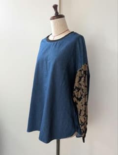 ハンドメイド♪デニム調 長袖カットソーのサムネイル