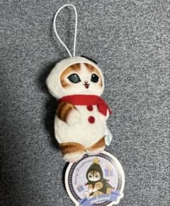 mofusand クリスマスにゃんマスコット 雪だるま