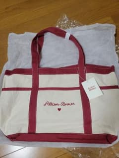 おまけ付き新品タグ付きAllison Brown キャンバストートバッグ レッド