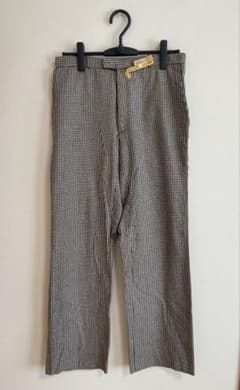 90'sクリストフ・ルメールウールスパンツ　千鳥格子ストライプ　size2 90'sクリストフ・ルメール千鳥格子柄 スラックス パンツ - メルカリ
