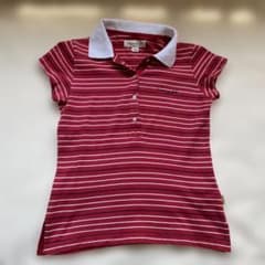tommy girl 赤白ストライプ 半袖ポロシャツ XS/XPのサムネイル
