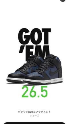NIKE ダンクハイフラグメント 26.5のサムネイル