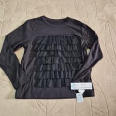 新品 ⭐STYLE RAVIE フリル長袖カットソー ブラック