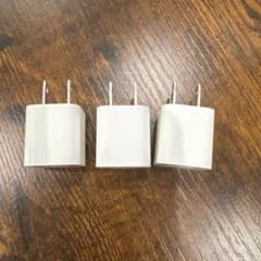 USB電源アダプター 3個セット ホワイトのサムネイル