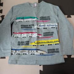 新幹線デザイン 長袖カットソー 120cmのサムネイル