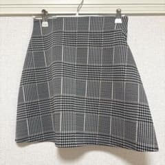 ブラックホワイトチェック タイトスカートのサムネイル