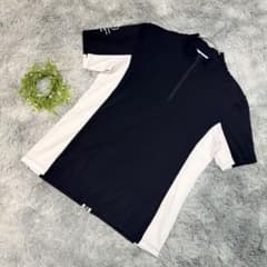 DECEMBERMAY XL ハーフジップ 半袖 ゴルフウェア ネイビー 日本製 DECEMBERMAY XL ハーフジップ 半袖 ゴルフウェア ネイビー 日本製