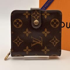 鑑定済み】ルイヴィトン✨コンパクトジップ✨二つ折り財布✨モノグラム