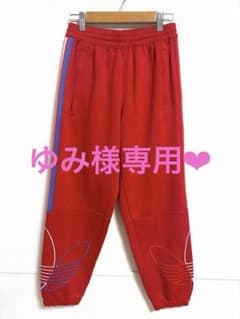 【ほぼ未使用】adidas トレフォイル ジョガーパンツ 赤 S レディース♡のサムネイル