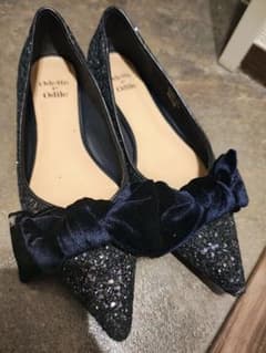 Odette e Odile ブラックフラットシューズのサムネイル